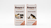 Sentoprim-S Chinoin, solución inyectable de 25 mL, vista frontal