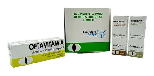 Santgar Ojo Tratamiento Ulcera Corneal Simple Perros, Gatos