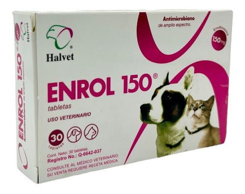 Enrol 150 Halvet Perros Y Gatos Enrofloxacina 150 Mg 30 Tabs