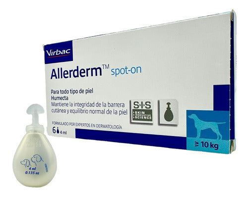 Virbac Allerderm Spot-On 6 pipetas 4 ml mas de 10 kg