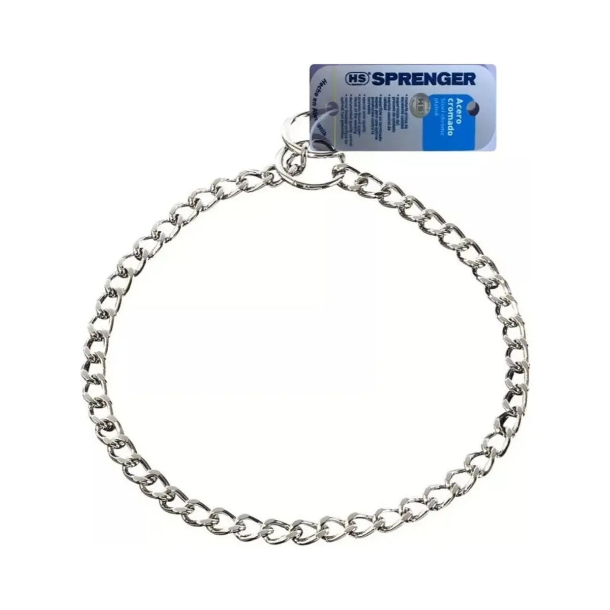 Cadena Alemana de Adiestramiento para Perro - Varias Medidas — vista original completa del collar con su etiqueta