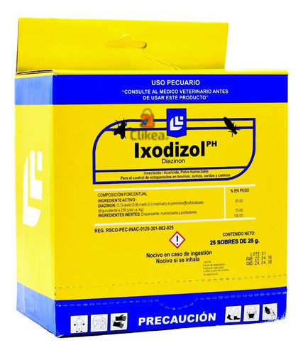 Ixodizol Ectoparasiticida Animales Pulgas 25 Sobres De 25 G - CLIKEA