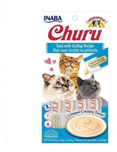 Inaba Snack Cat Churu Vieira 4 Piezas de 85 g