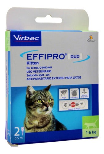 Effipro Duo Gatos 1 A 6kg 2 Pipetas