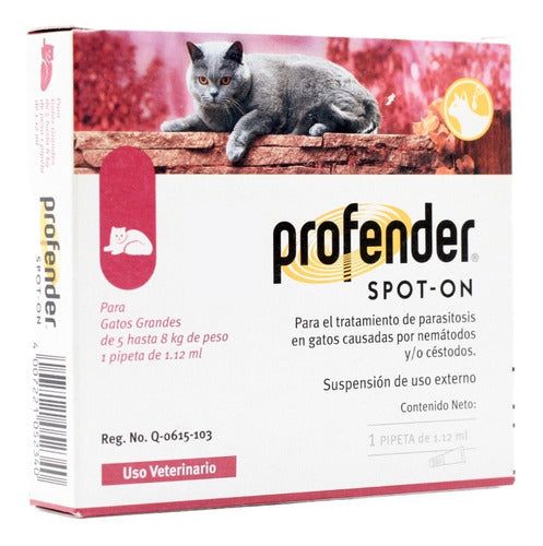 Desparasitante Profender Spot On Gatos Grandes 8 Kg