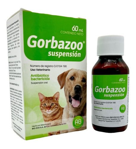 Antibiotico Bactericida Gorbazoo 60 Ml Bio Zoo Perros Y Gato