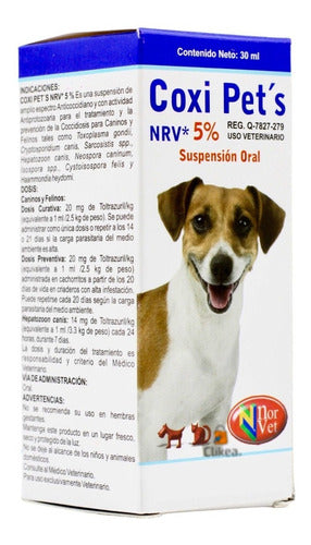 Coxi Pets Norvet 5% Suspension Oral Perros 30 Ml Toltrazuril - CLIKEA