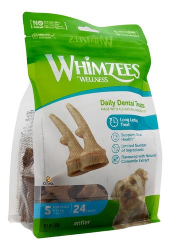 Whimzees Premios Forma De Cuerno Perros De 7-12 Kg 24 Pzas