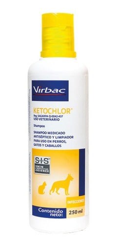 Ketocholr Shampoo Antiséptico Virbac Perros, Gato Y Caballos Fragancia Aloe Vera