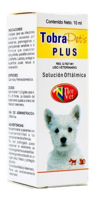 Tobra Pets Plus Norvet Ojo Mascotas 10 Ml Tobramicina