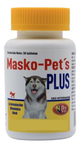 Masko Pets Plus 30 Tabletas Masco Vitaminico Norvet Perros