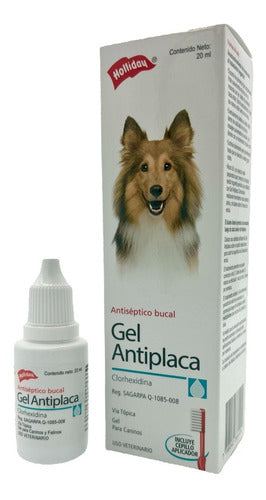 Holliday Gel Antiplaca Perros Y Gatos 20ml Con Cepillo Bucal