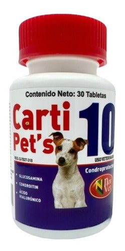 Tabletas Carti Pets 10 Frasco 30 Tabletas Condroprotectoras