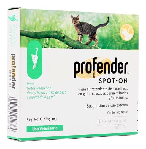Desparasitante Profender Spot On Gatos Pequeños 2.5 Kg
