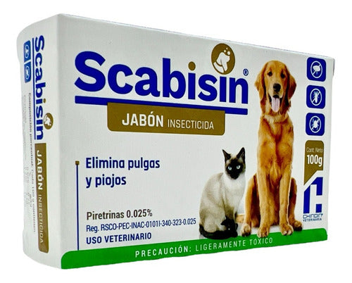 Scabisin Jabon Insecticida Elimina Pulgas Y Piojos 100 G - CLIKEA