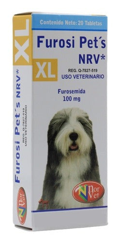 Furosi Pets Xl Furosemida 100 Mg 20 Tab Norvet Perros 50 Kg - CLIKEA
