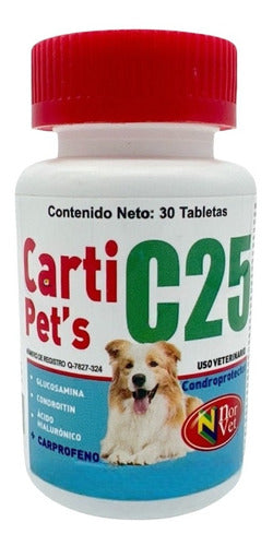 Tabletas Carti Pets C25 Frasco 30 Tabletas Condroprotectoras - CLIKEA