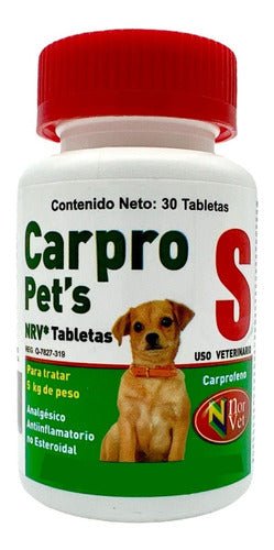Carpro Pets S 22 Mg Perros 30 Tab Carprofeno Con Vitaminas