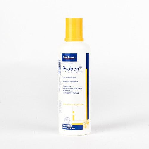 Shampoo Para Gatos Y Perros Virbac Dermatológica Pyoben En Botella De 250ml