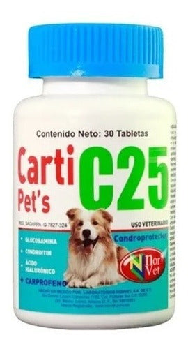 Tabletas Carti Pets C25 Frasco 30 Tabletas Condroprotectoras - CLIKEA
