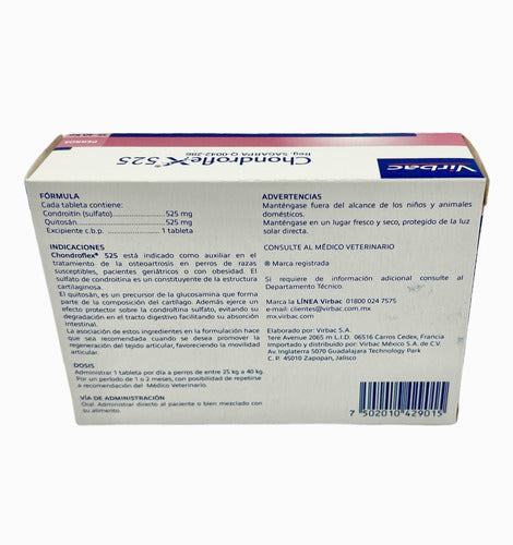 Paquete De 2 Chondroflex 525 Virbac 25-40 Kg 30 Tabletas