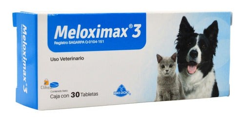 Meloximax 3 Bio Zoo Perros Y Gatos 30 Tabletas Meloxicam 3mg