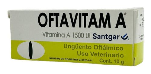 Ungüento Oftálmico Santgar Uso Veterinario Oftavitam A 10g