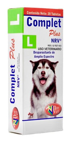 Complet Plus Nrv L Desparasitante 20 Tab 25 Kg Norvet Perros