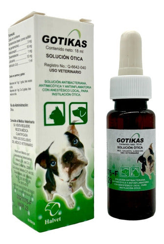 Halvet Gotikas Solución Ótica 18 Ml Perros Y Gatos