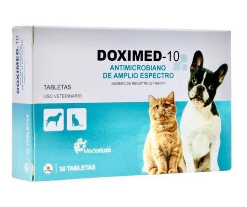Doximed-10 Perros Y Gatos 30 Tabletas Mederilab