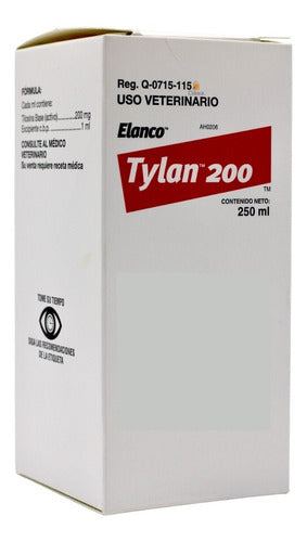 Tylan 200 Antibiotico Bovinos Ovinos 250 Ml Elanco