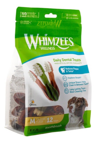 Whimzees Figura Cepillo Para Perro De 12-18 Kg 12 Premios