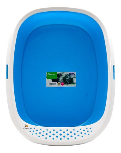 Arenero Para Gatos Savic Gizmo Azul 44 X 35.5 X 12.5 Cm