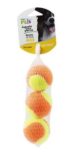 Fancy Pets Pelotas de Tenis Chicas para Perro - 3 piezas
