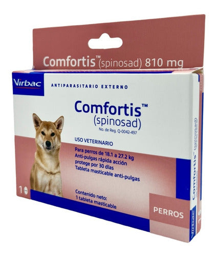 Comfortis 810 Mg 1 Tableta Antipulgas Perros 18.1 A 27.2 Kg - CLIKEA