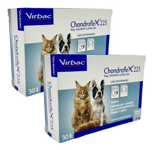 Paquete De 2 Chondroflex 225 Virbac Perros/gatos 15 Kg 30tab