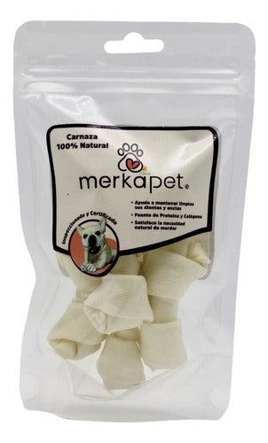 Merkapet Carnaza Natural Para Perro Forma De Hueso 3 Piezas