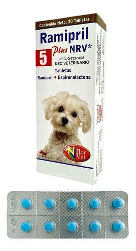 Ramipril Plus 5 Nrv 30 Tabletas Norvet Perros 5 Kg