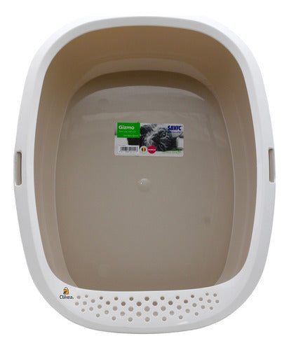 Arenero Con Marco Para Gato Gizmo 44 X 35.5 X 12.5 Cm Cafe