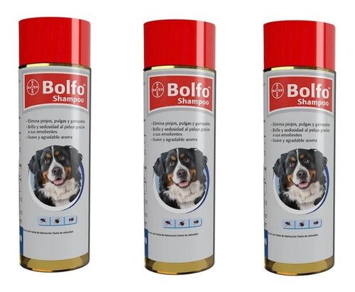 Paquete De 3 Shampoo Bolfo Para Perro 350 Ml