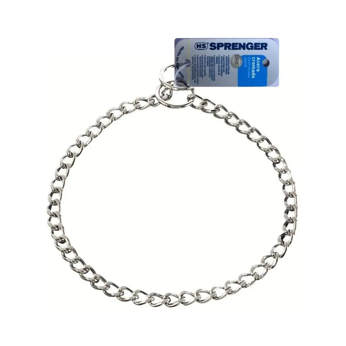 Cadena Alemana de Adiestramiento para Perro - Varias Medidas — vista original completa del collar con su etiqueta
