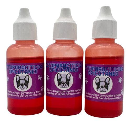 Paquete De 3 Fipronil Goterito Antipulgas Perros 15 Ml - CLIKEA