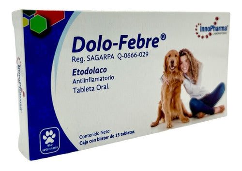 Innopharma Dolo Febre Perros 15 Tabletas Antiflamatorio