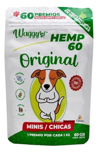 Waggys Premios Antiestrés Y Ansiedad Perro Chico 60 Pzas