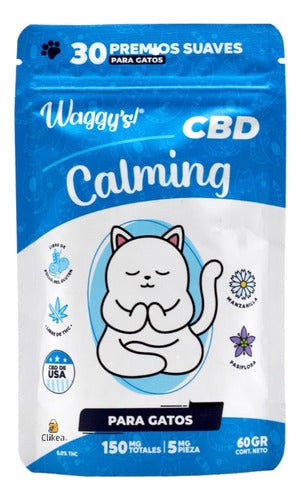 Waggys Calming Premios Suaves Para Gato 30 Piezas