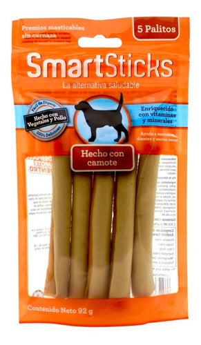 Smartsticks 5 Premios Para Perro Camote 92g Carnaza