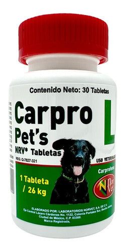 Carpro Pets L 115 Mg Perros De 26kg 30 Tab Norvet Carprofeno