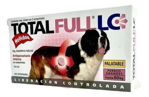 Antiparasitario Holliday Total Full Lc Perros De 60 Kg 3 Tab