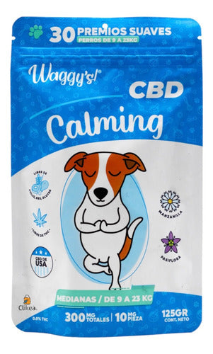 Waggys Calming Premios Suaves Para Perro De 9 A 23kg 30 Pzas