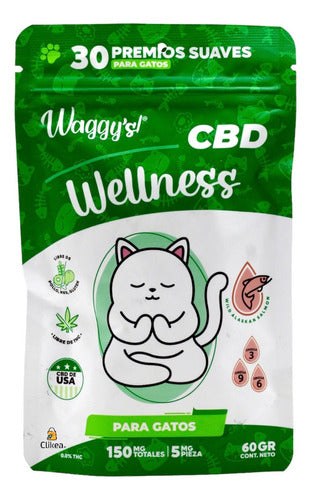 Waggys Wellness Premios Suaves Para Gato 150mg 30 Premios